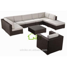 DE- (39) conjunto de sofás design e preços rattan 7 lugares secional sofá